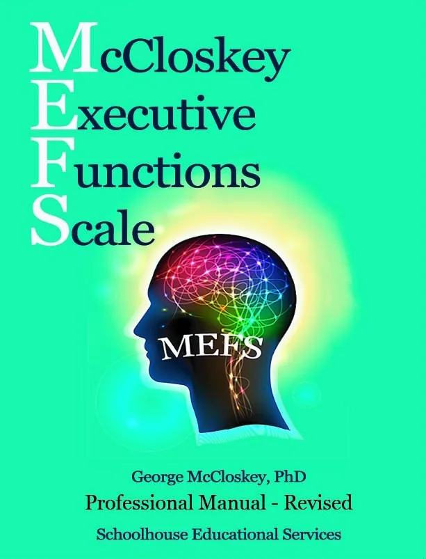 Cover of the McCloskey Executive Functions Scales professional manual
